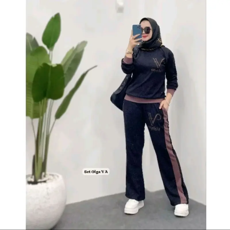 SETELAN OLAHRAGA WANITA SET OLGA WANITA KNIT PREMIUM ||setcel olga viral 0