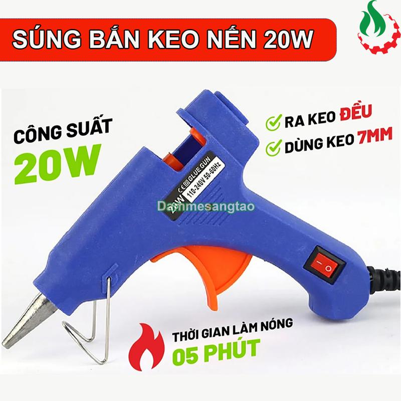 Máy bắn keo nến 7mm 20W nhiệt độ 140°C-160°C