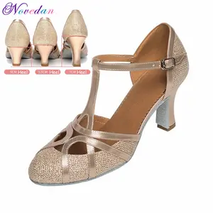 Standard Ballroom Dance Shoes For Women Glitter Closed Toe Modern