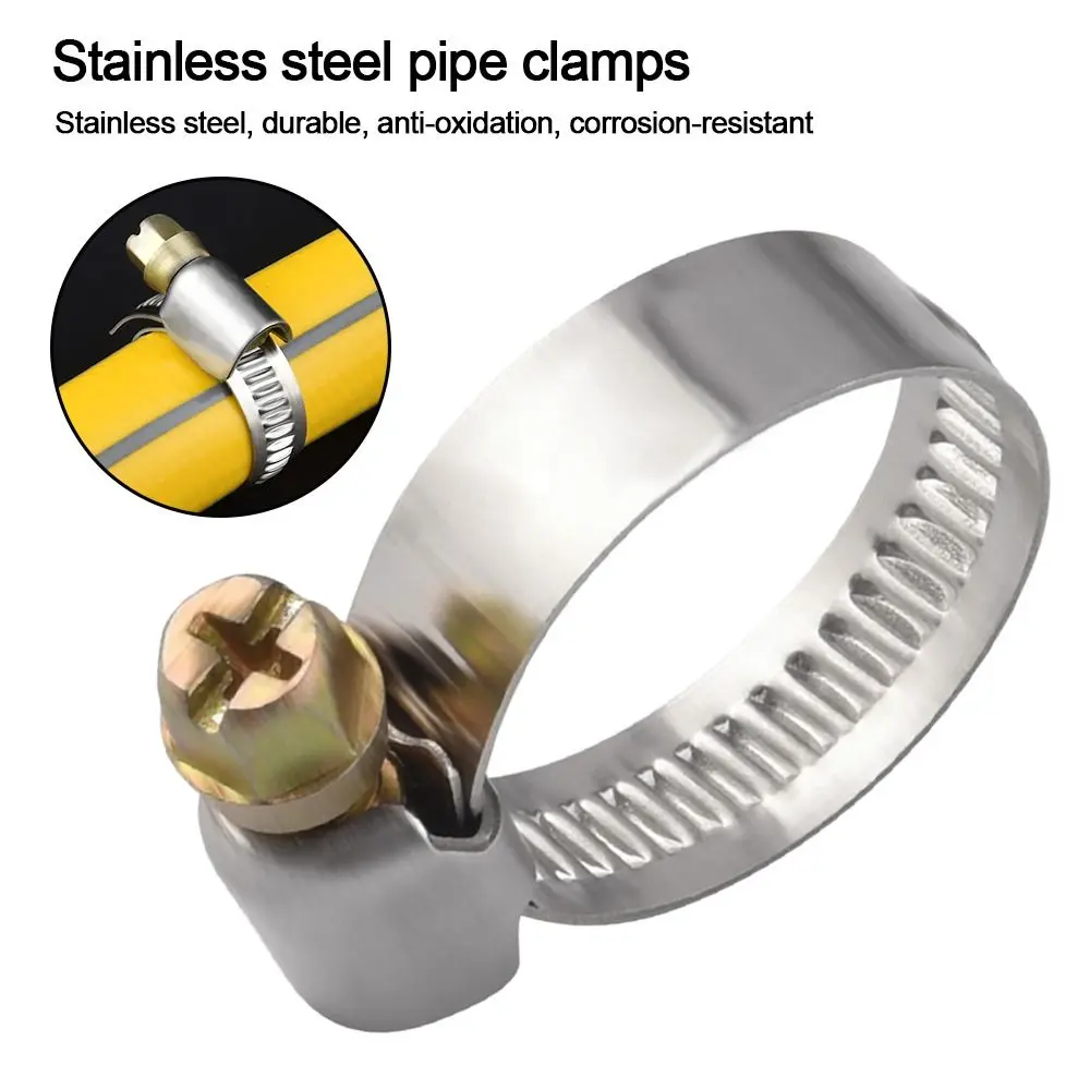 Water Pipe Hoop Stainless Steel Hose Clamps Anti-oxidation Durable Pipe Clamp Throat Hoop Water Pipe