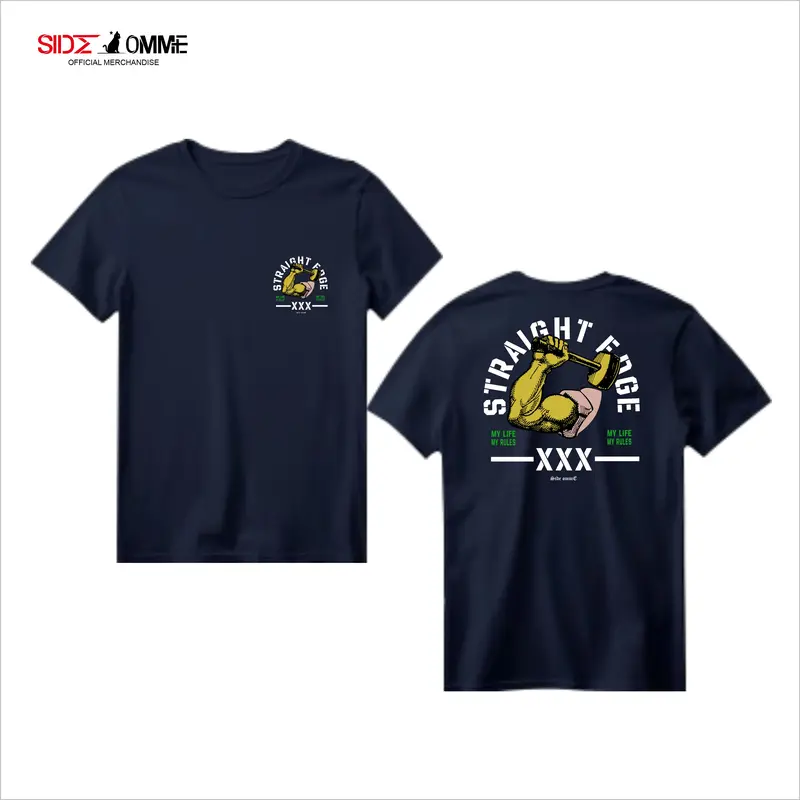 Straight Edge Kaos Side Omme Store Official Merchandise (Straight Edge Navy)