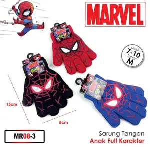 Sarung Tangan Anak Laki Laki Motif Superhiro Usia 3-8 Tahun (1 Pasang)