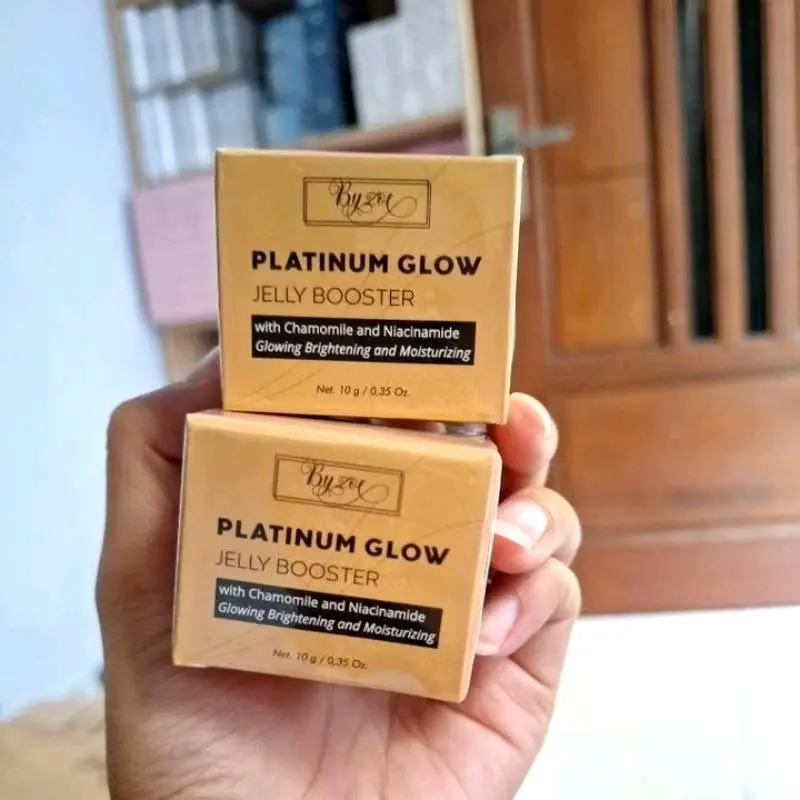 Byzoe Glowing Booster Platinum Glow jelly booster mencerahkan mengencangkan wajah Memutihkan Pelembab Pencerah Hitam Perawatan 8