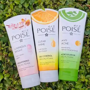 POISE Facial Foam 100ml - Pembersih Wajah Mencerahkan Kulit Putih Cerah Alami Aman untuk Semua Jenis Kulit Luminous Bright Clear Shine Anti Acne