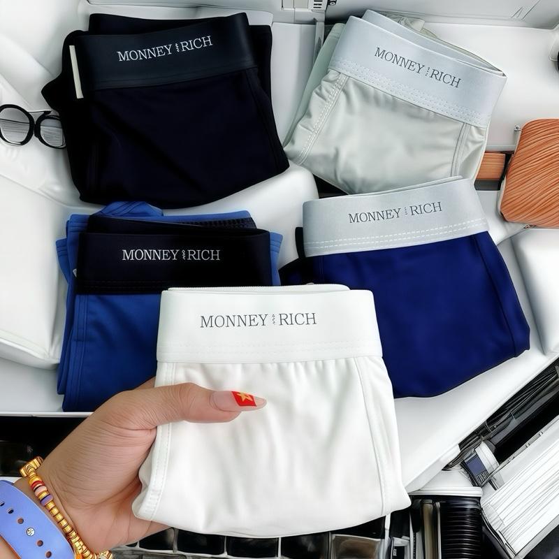 Sét 5 quần sịp nam boxer KENGMAN - MONEY RICH chất vải thun lạnh cao cấp co dãn đàn hồi mềm mịn thoáng khí Menswear Quần Boxer Quần Lót Nam
