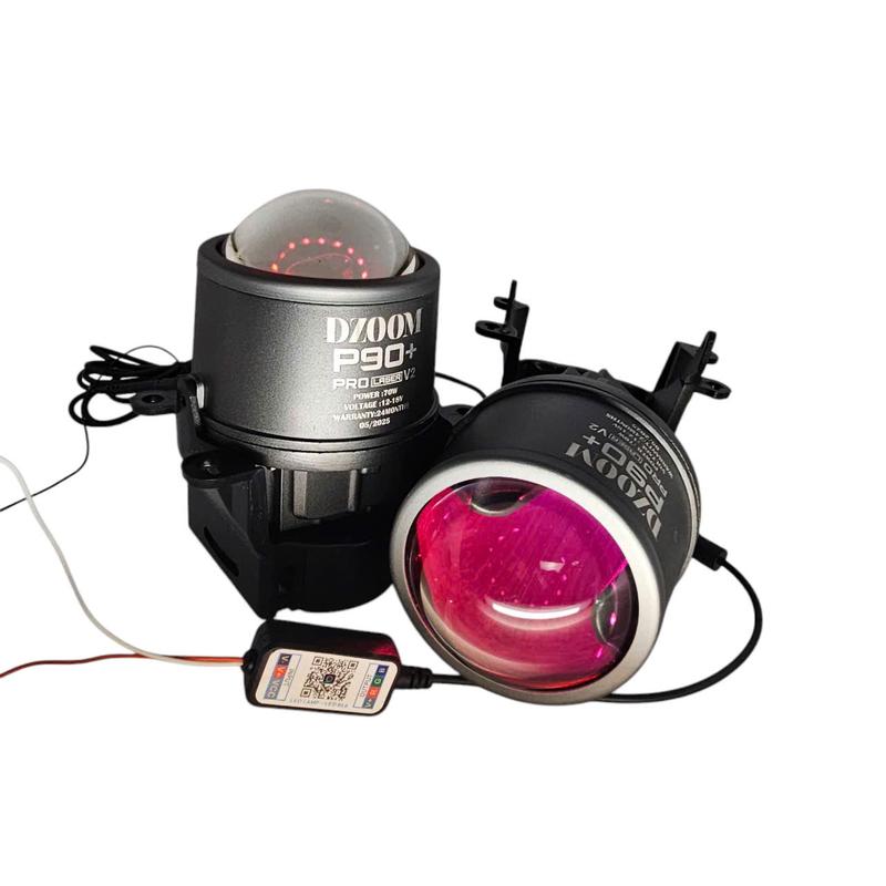 Đèn bi gầm 3 MÀU P90+ LASER PHIÊN BẢN NÂNG CẤP  THÊM MẮT QUỶ ĐỔI MÀU CHỐNG NƯỚC BẢO HÀNH 24 THÁNG 5