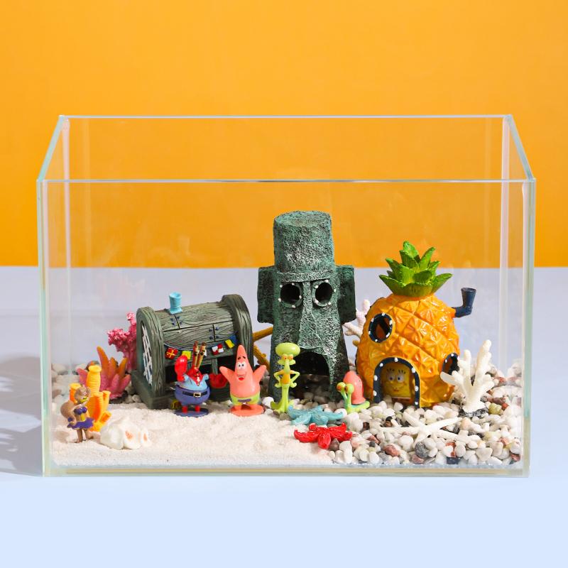 Ceria Pets Hiasan Aquarium SpongeBob 9 Buah/set Resin Tahan Lama Anti Jamur Cocok untuk Air Asin dan Tawar Dekorasi Dasar Aman Ikan Ceria Pets Hiasan Aquarium SpongeBob 9 Buah/set Resin Tahan Lama Anti Jamur Cocok untuk Air Asin dan Tawar Dekorasi Dasar Aman Ikan