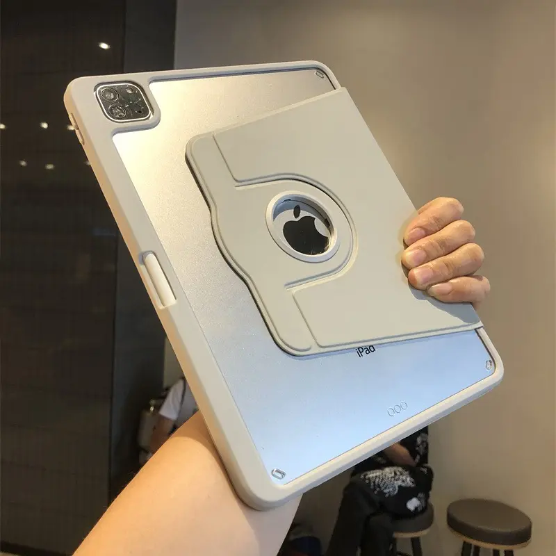 360° Rotating Stand Hard Transparan Pen Tempat Flip Tablet Case For iPad Mini 7 6 Gen 11 2025 10 9 8 Air 5 4 3 2 Pro 11 12.9 13 inch 2026 SAM TAB A7 A8 A9 A11 + S6 S7 S8 S9 FE S10 Lite Mi Pad 2 SE Cover 8.3 8.7 9.7 10.2 10.4 10.5 10.9 inch