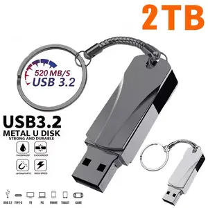 2TB Flash Drive Metal Waterproof USB 3.0 Pendrive flashdisk Memory stick Metal waterproofing / Support windows & mac OC