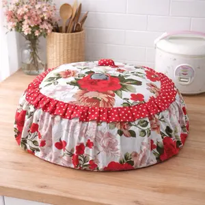 Sarung Cover Tudung Saji Bulat Besar Diameter 56cm Bahan Katun Lembut Batik