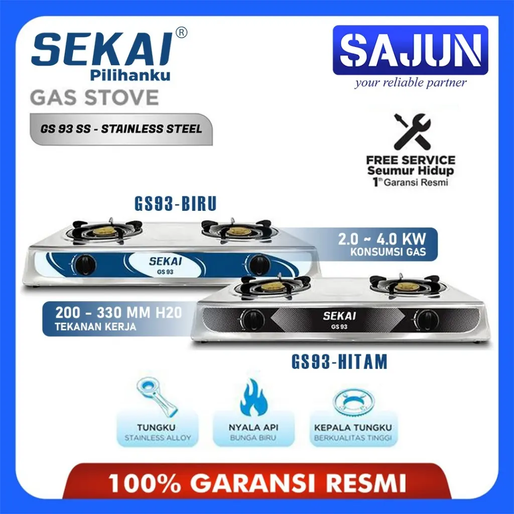 SEKAI Gas Stove GS51 Kompor Gas 1 Tungku GS-51