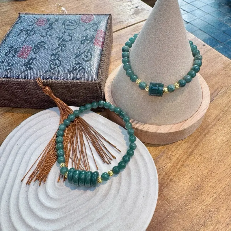 Vòng tay phong thuỷ đơn Lam Ngọc Lu-Điếu 0