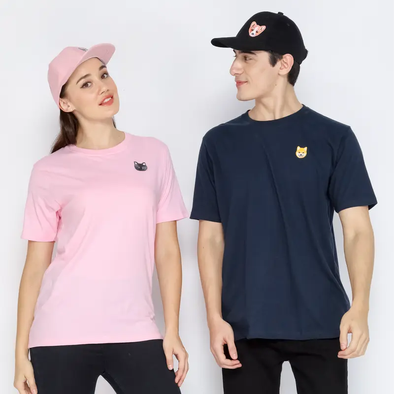 Topi Baseball Lucu bordir patch binatang Anjing Kucing by Maidei - Baseball Cap Hat Unisex bordir lucu casual Jeans Benang 4