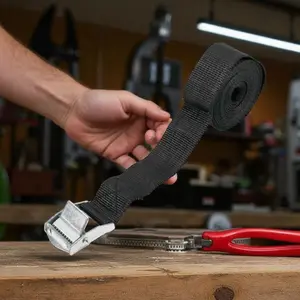 XhaoR Tali Strap Pengikat Barang Sabuk Cargo Belt Rope 2M XR2 Panjang 2M Pengunci Besi Kuat Tali Nilon Kuat Hingga 250 kg Multifungsi untuk Camping dan Hiking Motor