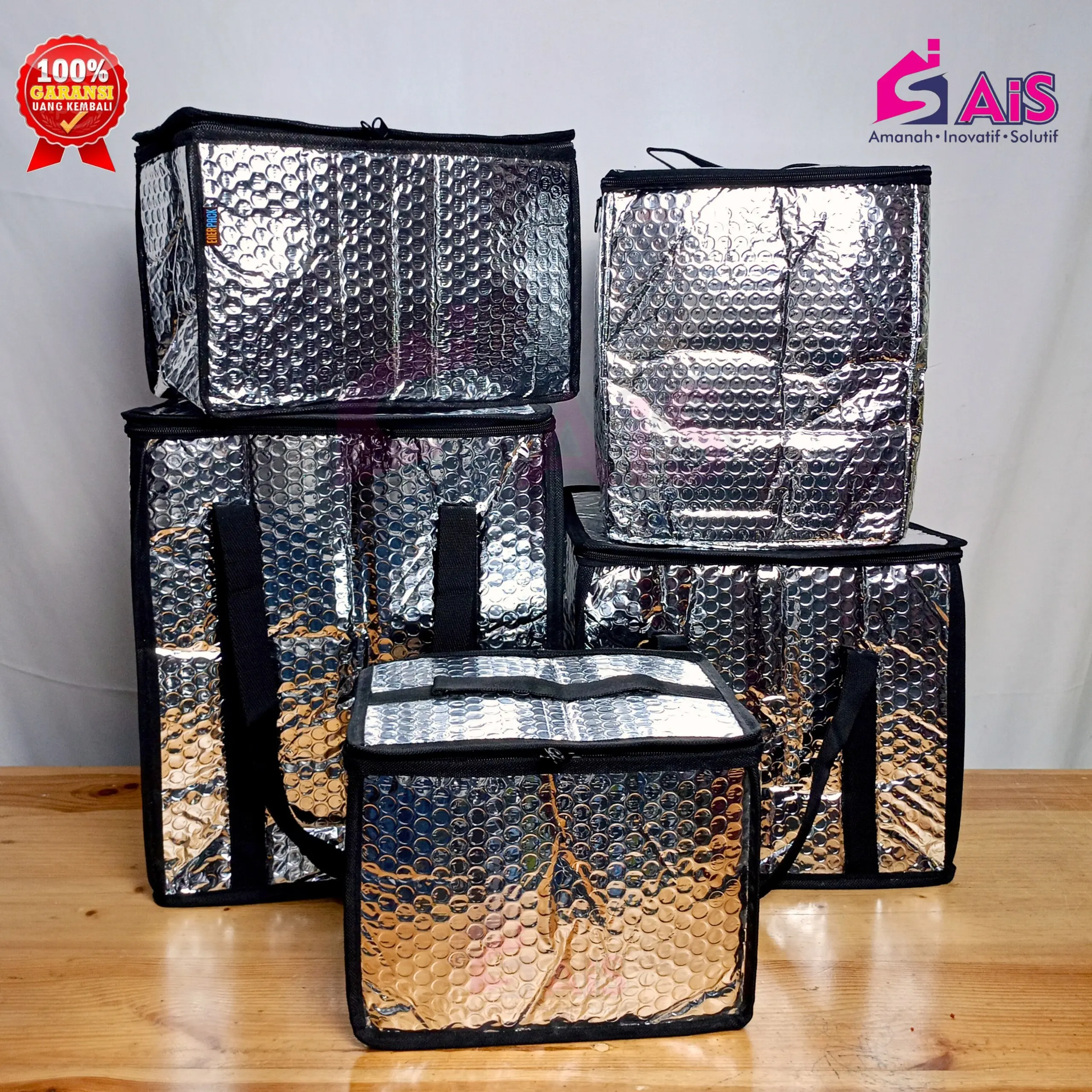 COOLER BAG TAS ALUMINIUM TAHAN PANAS TAHAN DINGIN TEBAL & KUAT TAS BEKAL LUNCH BOX