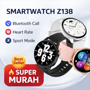 Smartwatch Jam Tangan Pintar Bulat Pria Wanita Sport Fitness 24H Health Monitor Multi Sport Mode Baterai Tahan Lama Smart Watch Android iOS