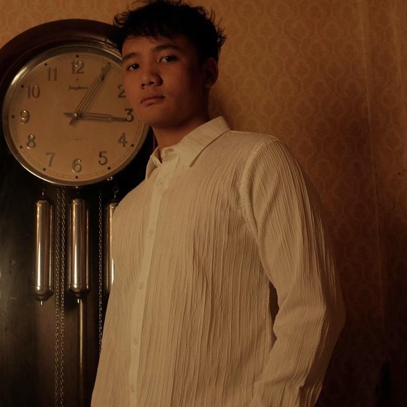 Hamiltion Kemeja Lengan Panjang  Boxy Fit Pria Casual 0