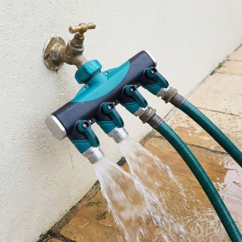 Bền bỉ 3/4 inch Bộ chia ống nối 4 ngã Hợp kim kẽm Có thể điều chỉnh Bộ chia…