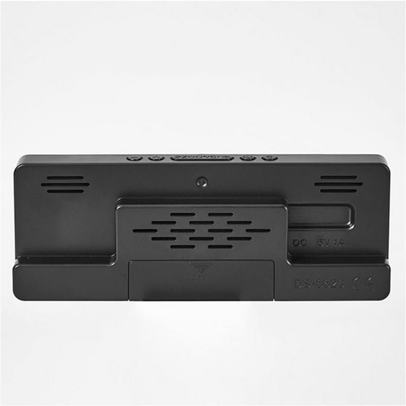 Product Introduction of Voice alarm clock，Voice Control Digital Alarm Clock Teperature Snooze Night Mode Desktop Table Clock 12/24H Anti-disturb Funtion LED Clocks Watch Decor 41