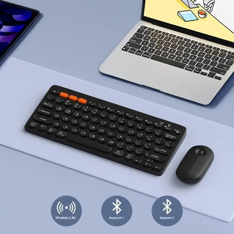 Bộ Bàn Phím Chuột Không Dây K902 Bluetooth 5.0 & USB 2.4G – Dùng Chung 1 USB, Gõ Êm, Cho PC Laptop Điện Thoại