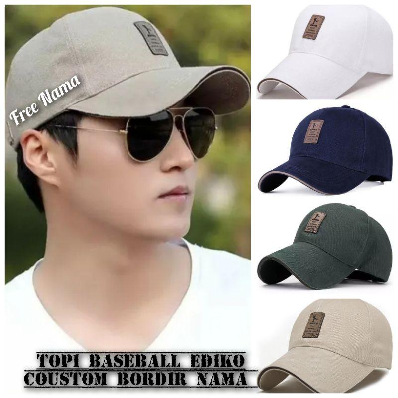Topi Baseball Dewasa Topi Baseball Ediko Free Bordir Nama Topi Unisex 0