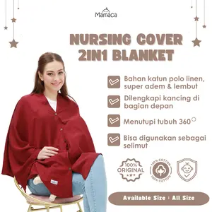 Mamaca Nursing Cover Premium - Apron Menyusui Bayi - Penutup Menyusui Bayi - Penutup Ibu Menyusui - Celemek Ibu Menyusui - Tutupan Saat Menyusui Bayi - Nursing Apron