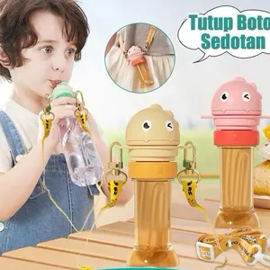 Tutup Botol Portable Minuman Bayi Anti Tumpah Dengan Sedotan Free Tali Gantungan 2369