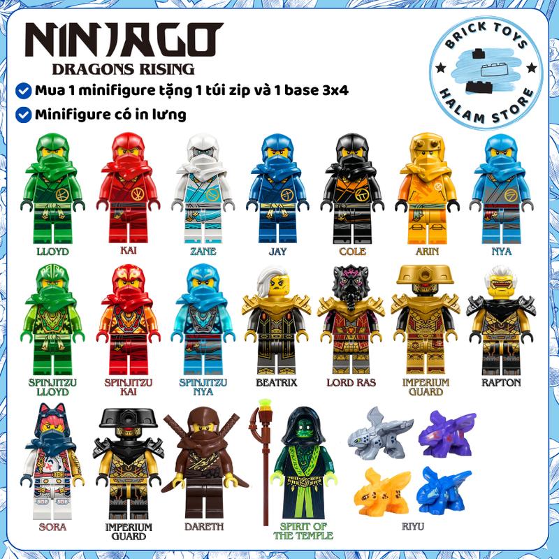 Đồ chơi lắp ráp bộ sưu tập các nhân vật mô hình minifigures Ninjago Dragons rising LELE