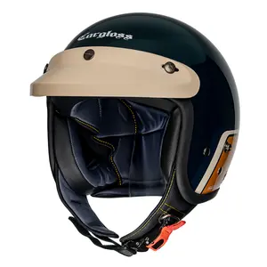 Cargloss CFM Retro Helm Half Face - Race Track Green Accessories Motorcycle