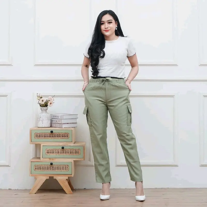 CELANA CARGO WANITA KATUN REMAJA TERBARU PANJANG /CELANA WANITA MASA KINI/CELANA PANJANG WANITA 1