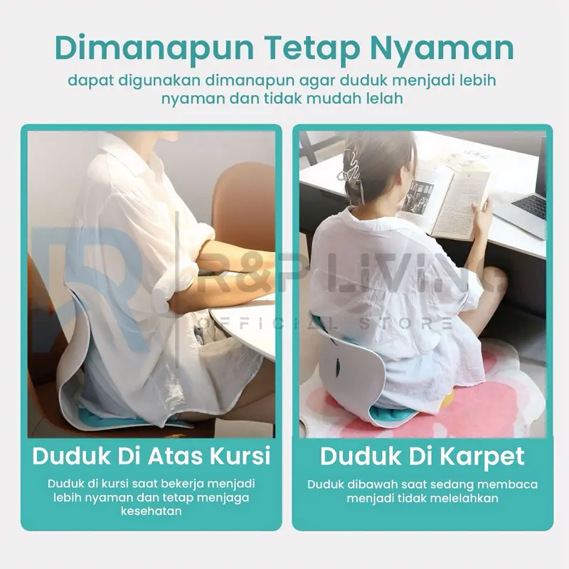 R&P [READY] Kursi Penyangga Portabel Penopang Punggung Chair Kursi Plastik Sandaran Kursi Postur Portable 5