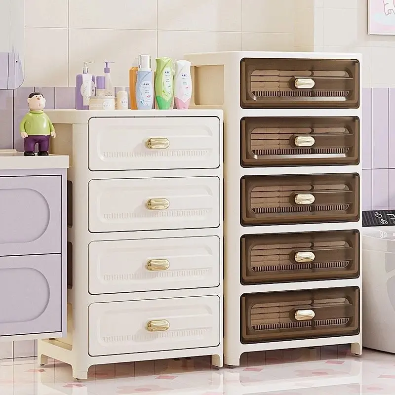 Bàn đầu giường Xinh đẹp tủ quần áo mini 3-6tầng tủ đựng đồ ăn vặt Ngăn kéo dày tủ nhựa đa năng/tủ sách/tủ nhựa đựng quần áo 0