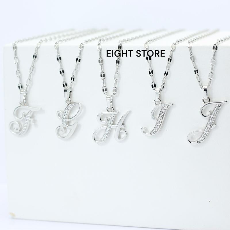 Kalung  Inisial Nama dari A sampai Z  Anti karat Dan Tidak Luntur (Kalung Pecah Kopi).