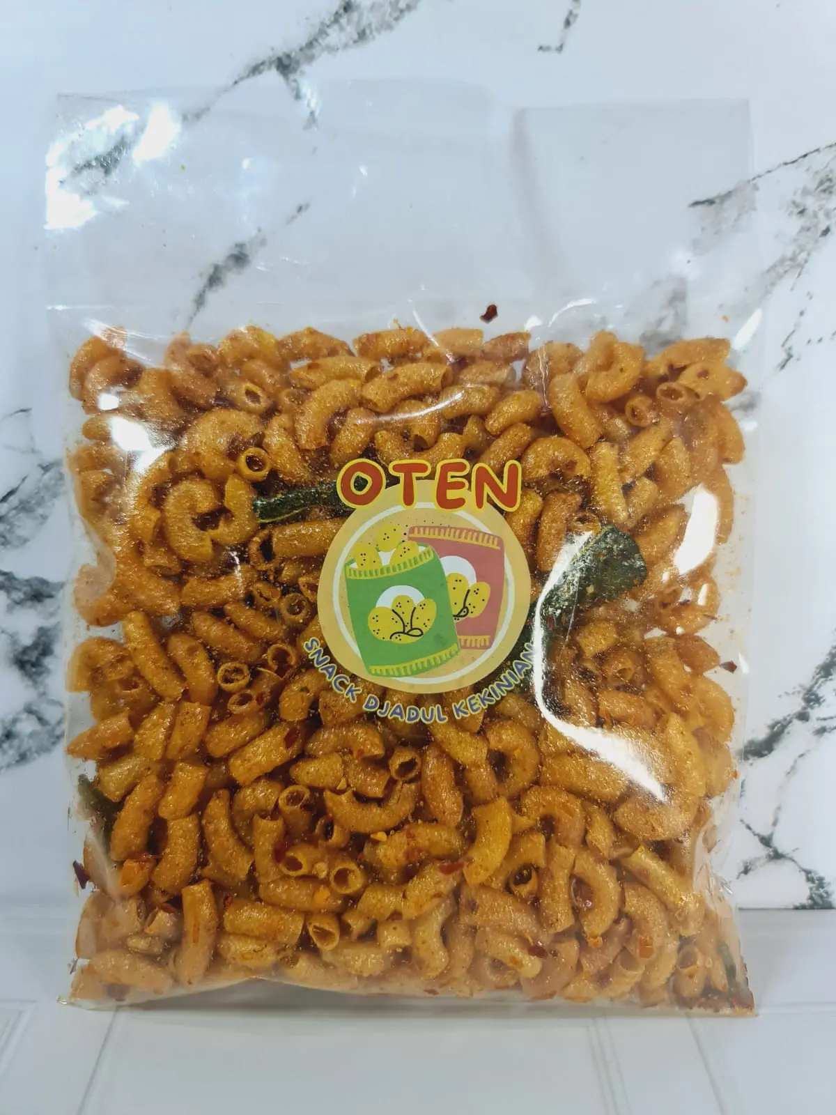 Makaroni Cikruh Pedas Daun Jeruk - Snack Gurih dan Renyah, Wajib Coba! Cemilan Makanan Food Pedas