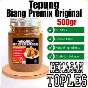 Tepung Biang 500 gr Premix Serbaguna Kemasan Toples Fried Chicken Food Original Halal