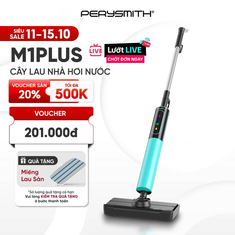 Cây Lau Nhà Hơi Nước PerySmith M1Plus | Làm Nóng 150 Độ Diệt Vi Khuẩn | Công Suất Cao | Dễ Dàng Sử Dụng | Bảo Hành 1 Năm