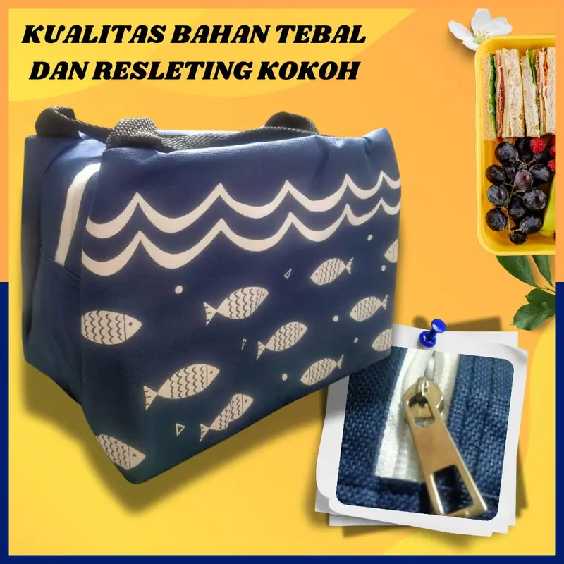 PAKET SPESIAL 1 PCS LUNCH BOX 2 SEKAT 1100 ML DAN 1 PCS TAS LUNCH BOX THERMAL KOTAK BEKAL KOTAK MAKANAN TAS SERBAGUNA 6