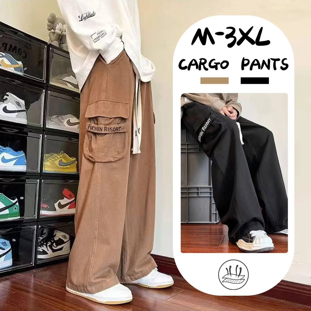 celana cargo pria panjang baggy pants celana kuli jepang celana chinos pria panjang celana panjang cowok keren 2024 celana cargo gunung chino outfits Celana Cargo