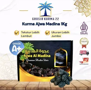 Kurma Ajwa Organik Organic 1Kg Al Hidayah Premium Jumbo Original Best Quality Kurma Nabi - Lebih Empuk Legit 100% Asli Madinah