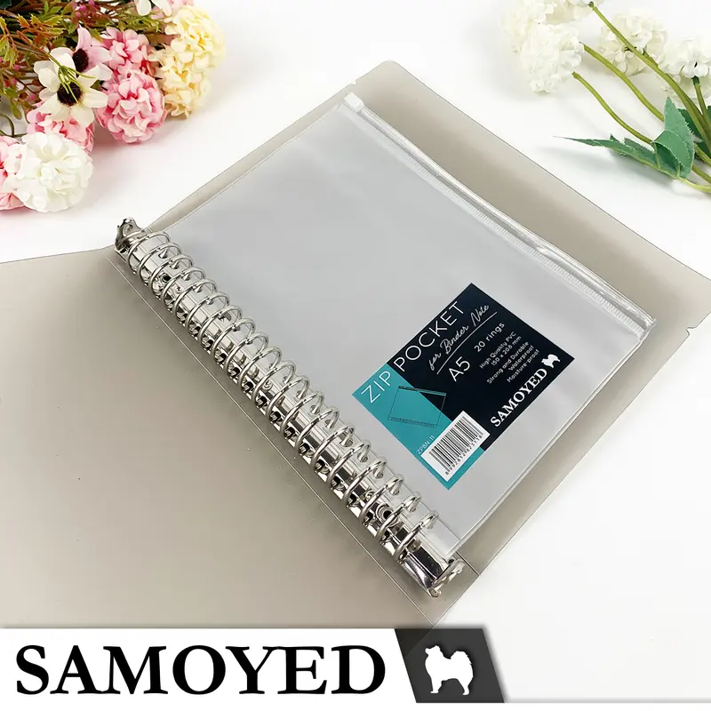 Kantong / Zip / Zipper / Ziplock Pocket / Bag for Binder Note / Loose Leaf A5 Samoyed ZPBN-11 1