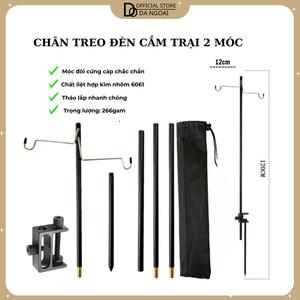 Chân Treo Đèn Camping Chất Liệu Hợp Kim Nhôm Bền Chắc, Chống Dỉ Cao 1m2 Có Sẵn Móc Treo Tiện Lợi, Nam Giá Treo Đèn Kẹp Bàn – [DCP32] Đi Cắm Trại Picnic