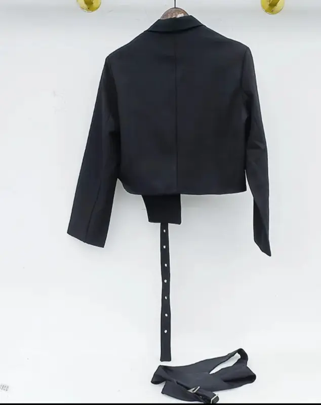 blazer 2in1 harajuku korean style keren Tangan Panjang 7