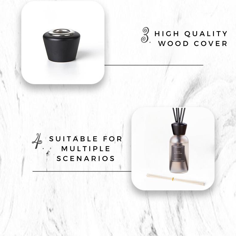 Product Introduction of 115ML Essential Oil Diffuser with Sticks Home Fragrance Essential Oil Reed Diffuser for Home Bedroom Bathroom Shelf Office Hotel air Freshener Car Diffuser 7