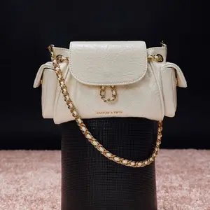 Duo Quilted Two-Way Front Flap Backpack - Cream