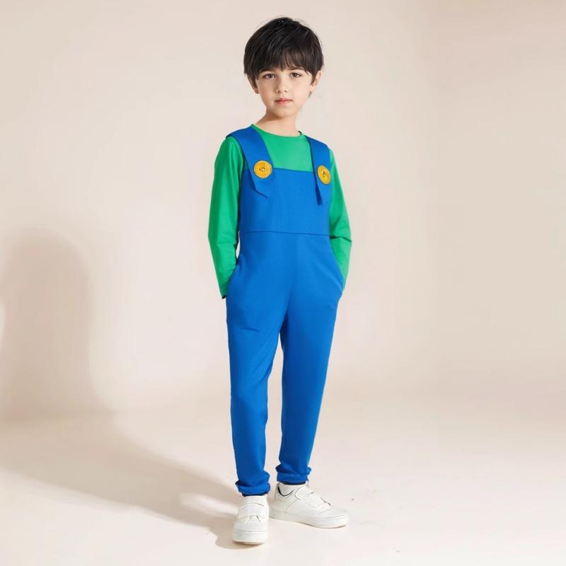 【MEGA SALE 5.5】Halloween, Giáng sinh, cosplay, trang phục anime, trang phục Mario cho trẻ em, cosplay Super Mario, trang phục dự tiệc, SS24 áo  cosplay 8