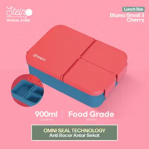 STEIN Lunch Box - Kotak Makan/Kotak Cemilan 3 Sekat 900ml STEIN Lunch Box - Kotak Makan/Kotak Cemilan 3 Sekat 900ml