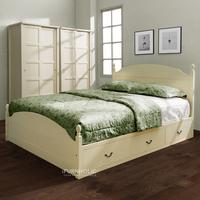 Gambar IFURNHOLIC Alyssa King Bed 180 | Dipan Tempat Tidur | Rangka Tempat Tidur Laci | Divan Laci Kayu - Ivory dari iFurnholic Furniture Store Kab. Sidoarjo 1 Tokopedia