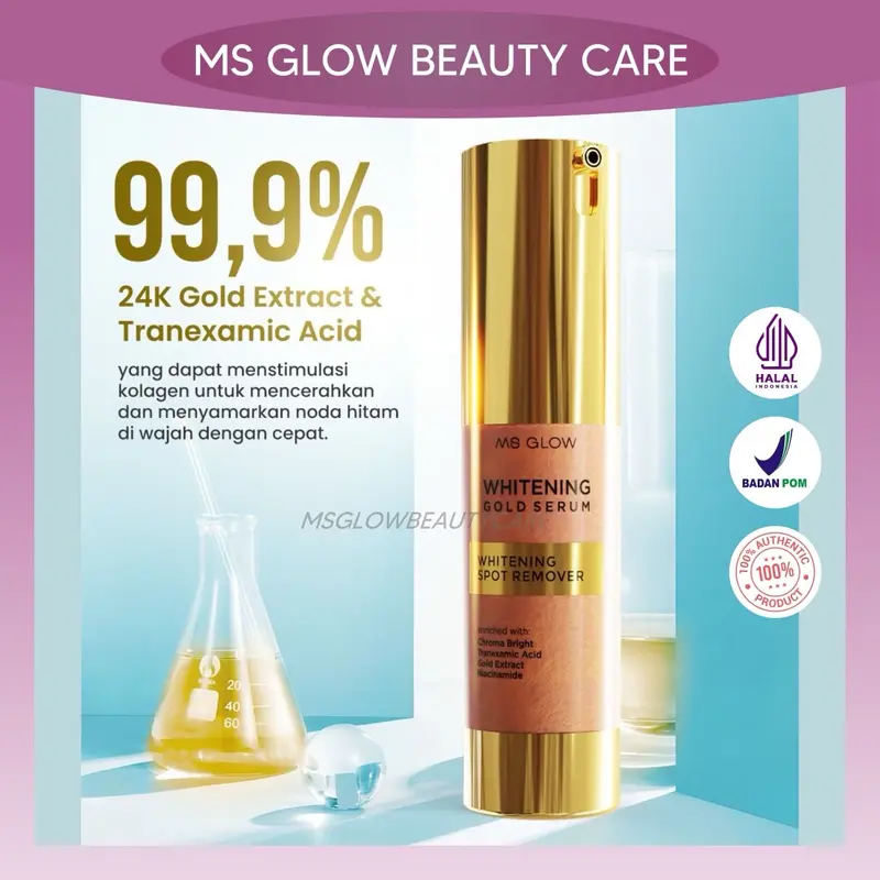 Serum Whitening Gold Ms glow - Ms Glow Serum Whitening Gold 15ml Mencerahkan 0