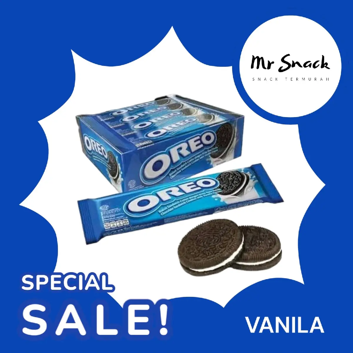 Snack OREO ORIGINAL 1pack isi 12 cemilan manis cookies