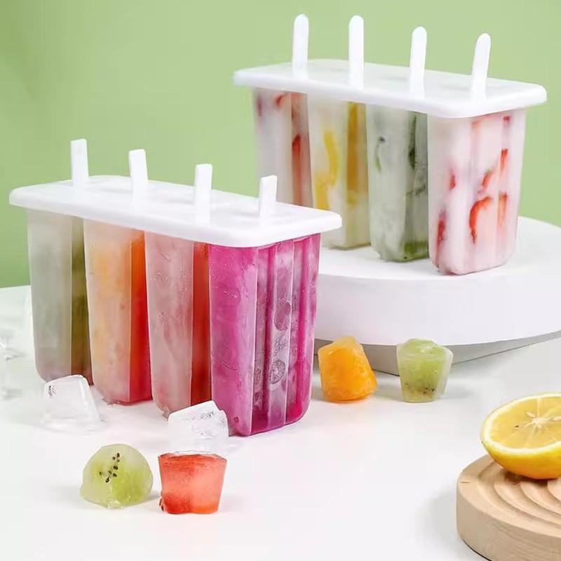  Kaiyo 1 Bộ 4 Khuôn Làm Kem Que Bằng Nhựa PP Cấp Thực Phẩm Dụng cụ làm kem que tự làm trong nhà bếp 